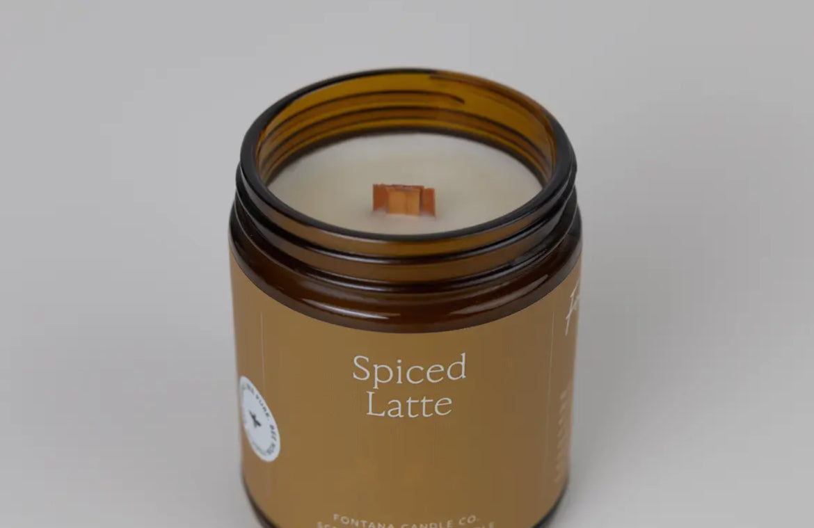 Spiced Latte Essential Oil Natural Beeswax Jar Candle