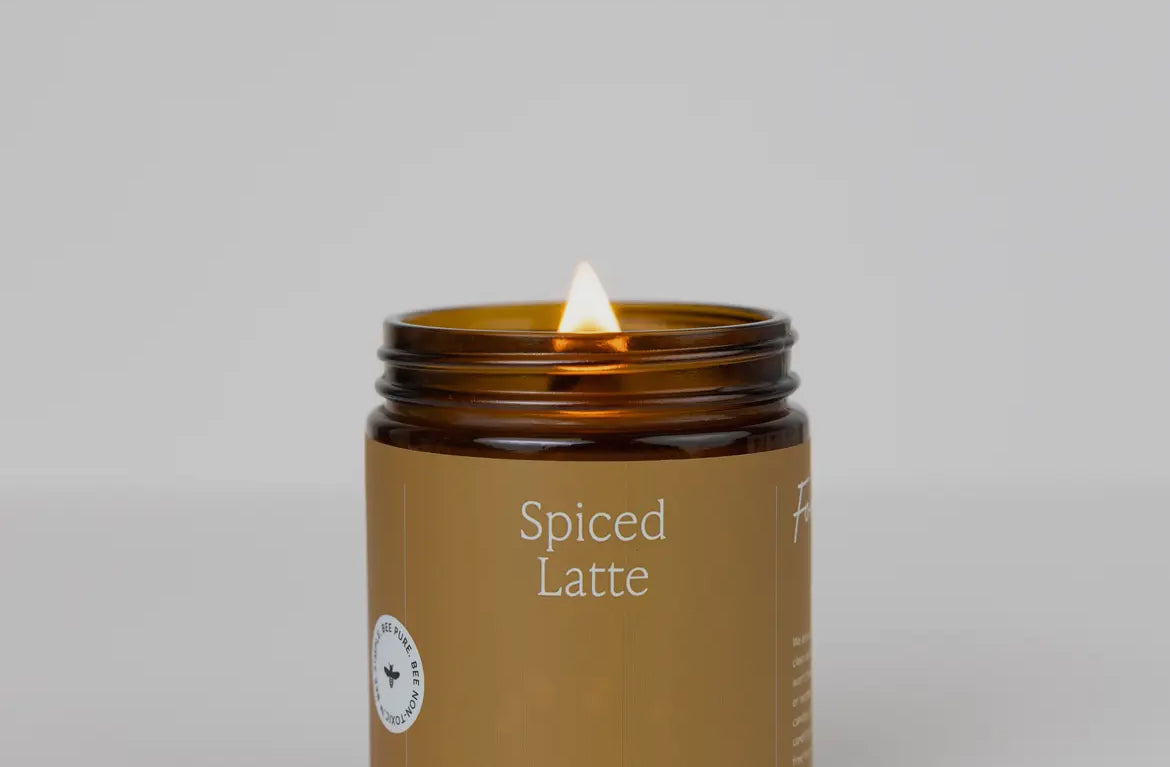 Spiced Latte Essential Oil Natural Beeswax Jar Candle