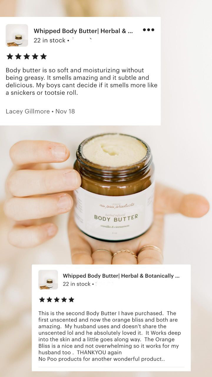 Herbal Infused Body Butter: Vanilla + Cinnamon